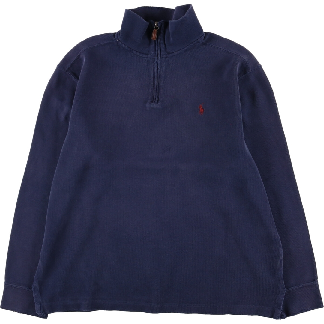 Ralph Lauren(ラルフローレン)の古着 ラルフローレン Ralph Lauren POLO by Ralph Lauren コットンニットハーフジップセーター メンズL /eaa394569 メンズのトップス(ニット/セーター)の商品写真