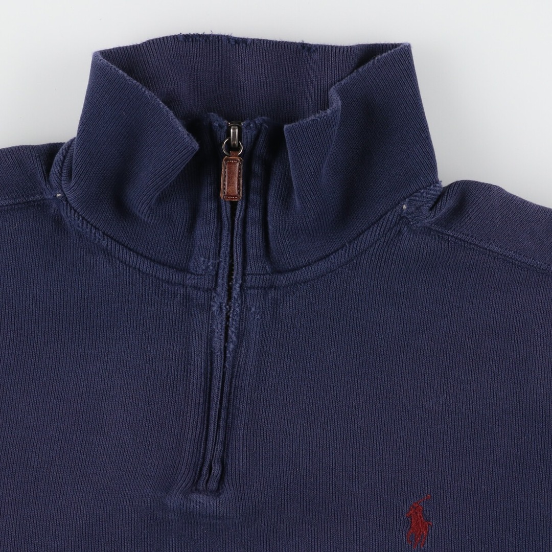 Ralph Lauren(ラルフローレン)の古着 ラルフローレン Ralph Lauren POLO by Ralph Lauren コットンニットハーフジップセーター メンズL /eaa394569 メンズのトップス(ニット/セーター)の商品写真