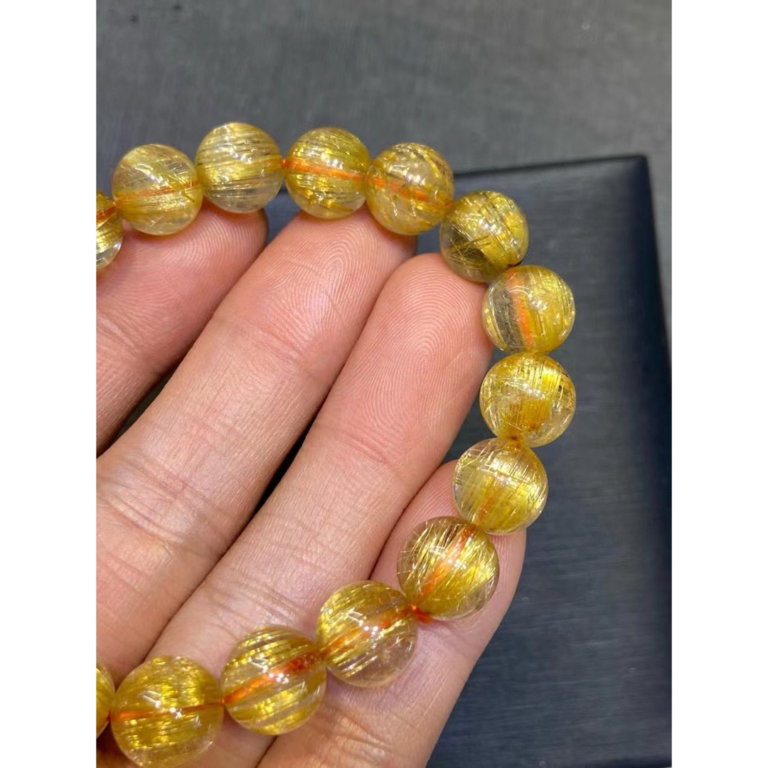 天然】タイチンルチルクオーツ ブレスレット 10mm - アクセサリー 天然】タイチンルチルクオーツ ブレスレット 10mm - アクセサリー