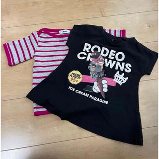 ロデオクラウンズ(RODEO CROWNS)のロデオ　Tシャツ2枚セット　XS(Tシャツ/カットソー)