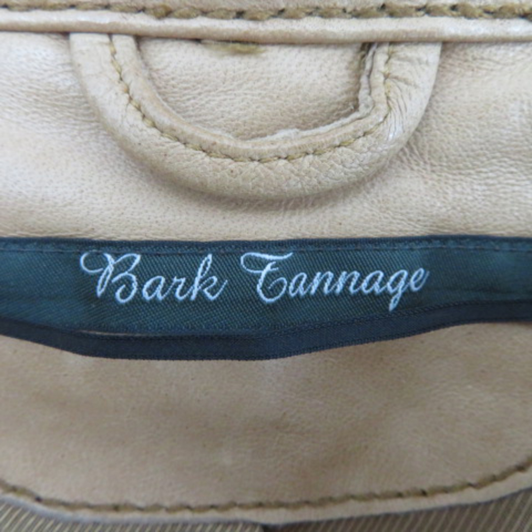 BARK TANNAGE(バークタンネイジ)のバークタンネイジ レザージャケット 革ジャン ダブルジップ 34 ベージュ メンズのジャケット/アウター(その他)の商品写真