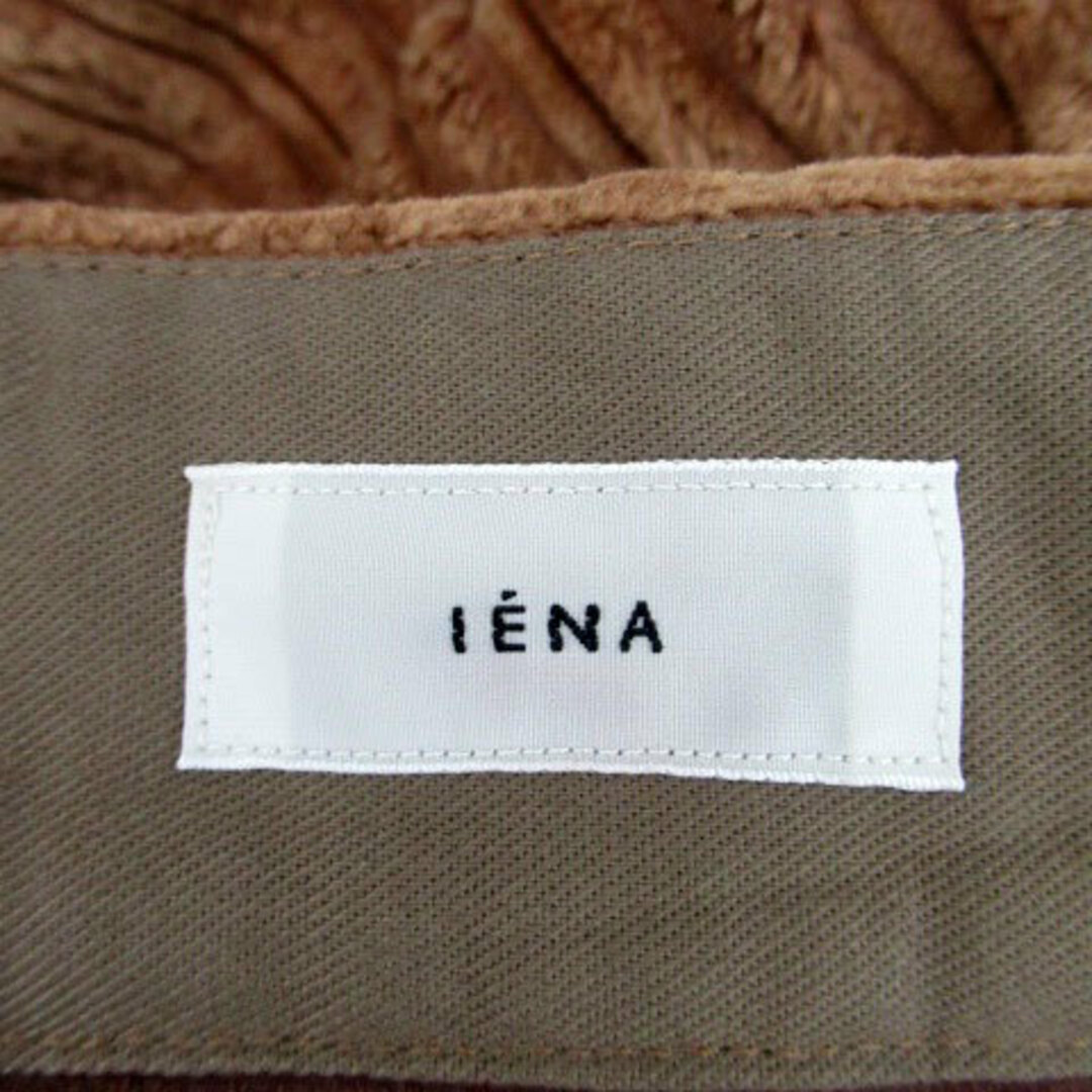 IENA(イエナ)のイエナ IENA 台形 スカート ひざ丈 ベロア 34 茶色 ブラウン レディースのスカート(ひざ丈スカート)の商品写真