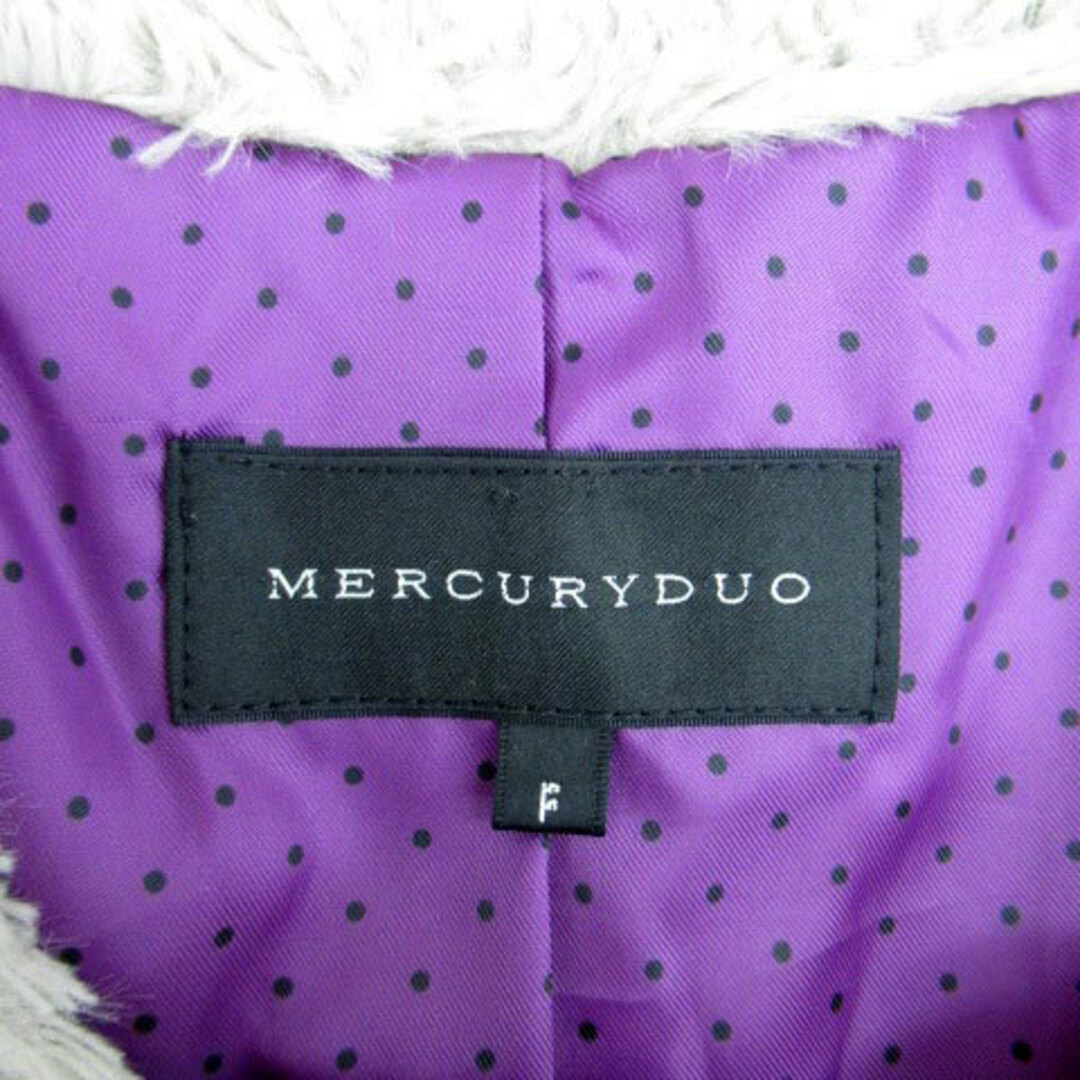 MERCURYDUO(マーキュリーデュオ)のマーキュリーデュオ ノーカラージャケットフェイクファージャケット F グレー レディースのジャケット/アウター(その他)の商品写真