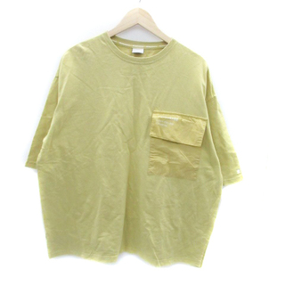 コンバース(CONVERSE)のコンバース Tシャツ カットソー クルーネック 半袖 M 黄色 イエロー(Tシャツ/カットソー(半袖/袖なし))