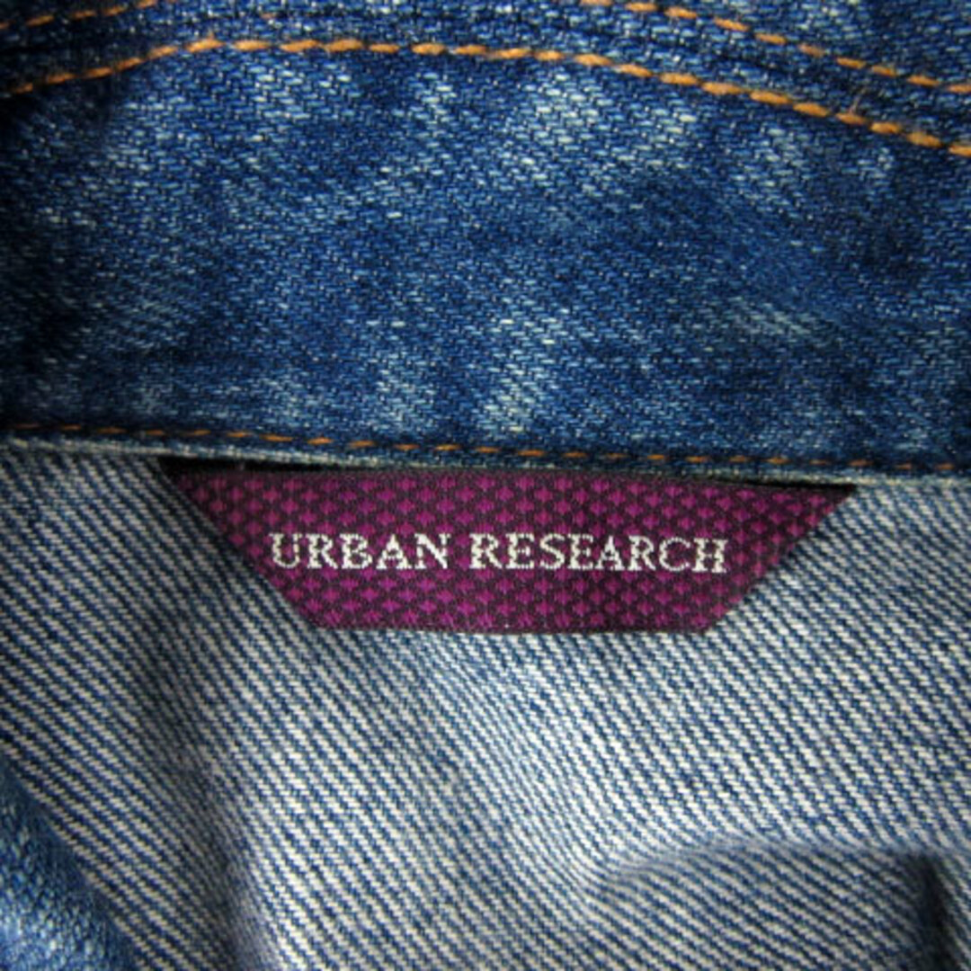 URBAN RESEARCH(アーバンリサーチ)のアーバンリサーチ デニムジャケット Gジャン ジージャン ウォッシュ加工 M 青 レディースのジャケット/アウター(Gジャン/デニムジャケット)の商品写真