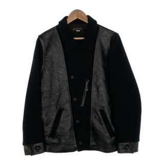 ウエストライド(WESTRIDE)のWESTRIDE ウエストライド CALIFORNIA WOOL JACKET カリフォルニア ウールジャケット ホースハイド ウール切替 ブラック Size 38(フライトジャケット)