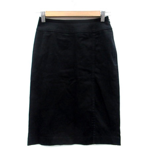 オゾック(OZOC)のオゾック OZOC フレアスカート ひざ丈 36 黒 ブラック(ひざ丈スカート)