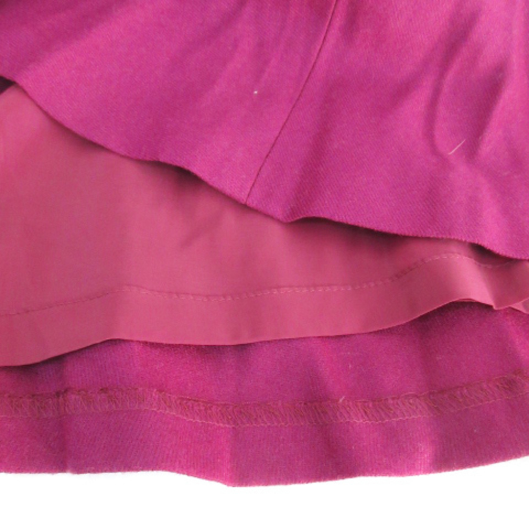 M-premier(エムプルミエ)のエムプルミエ フレアスカート ひざ丈 ウール 無地 36 マゼンタ ピンク レディースのスカート(ひざ丈スカート)の商品写真