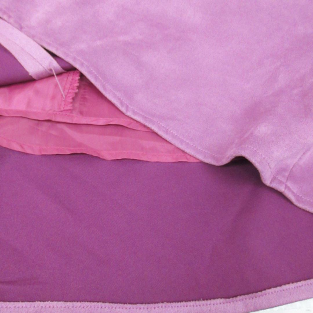 ViS(ヴィス)のビス ViS フレアスカート ロング丈 スエード調 無地 M ピンク /FF47 レディースのスカート(ロングスカート)の商品写真