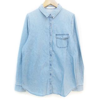 マウジー(moussy)のマウジー デニムシャツ カジュアルシャツ 長袖 2 水色 ライトブルー(シャツ/ブラウス(長袖/七分))