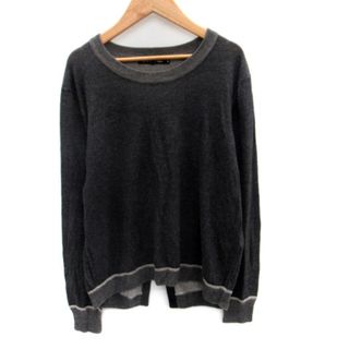 ラグ&ボーン RAG&BONE カットソー 長袖 ラウンドネックスリット S 黒(カットソー(長袖/七分))