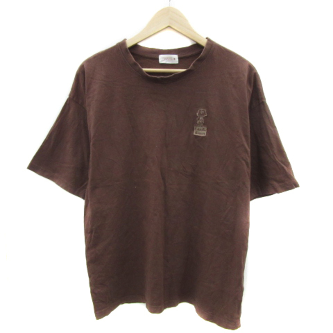 PEANUTS(ピーナッツ)のピーナッツ Tシャツ カットソー 半袖 チャーリーブラウン 刺繍 バックプリント メンズのトップス(Tシャツ/カットソー(半袖/袖なし))の商品写真
