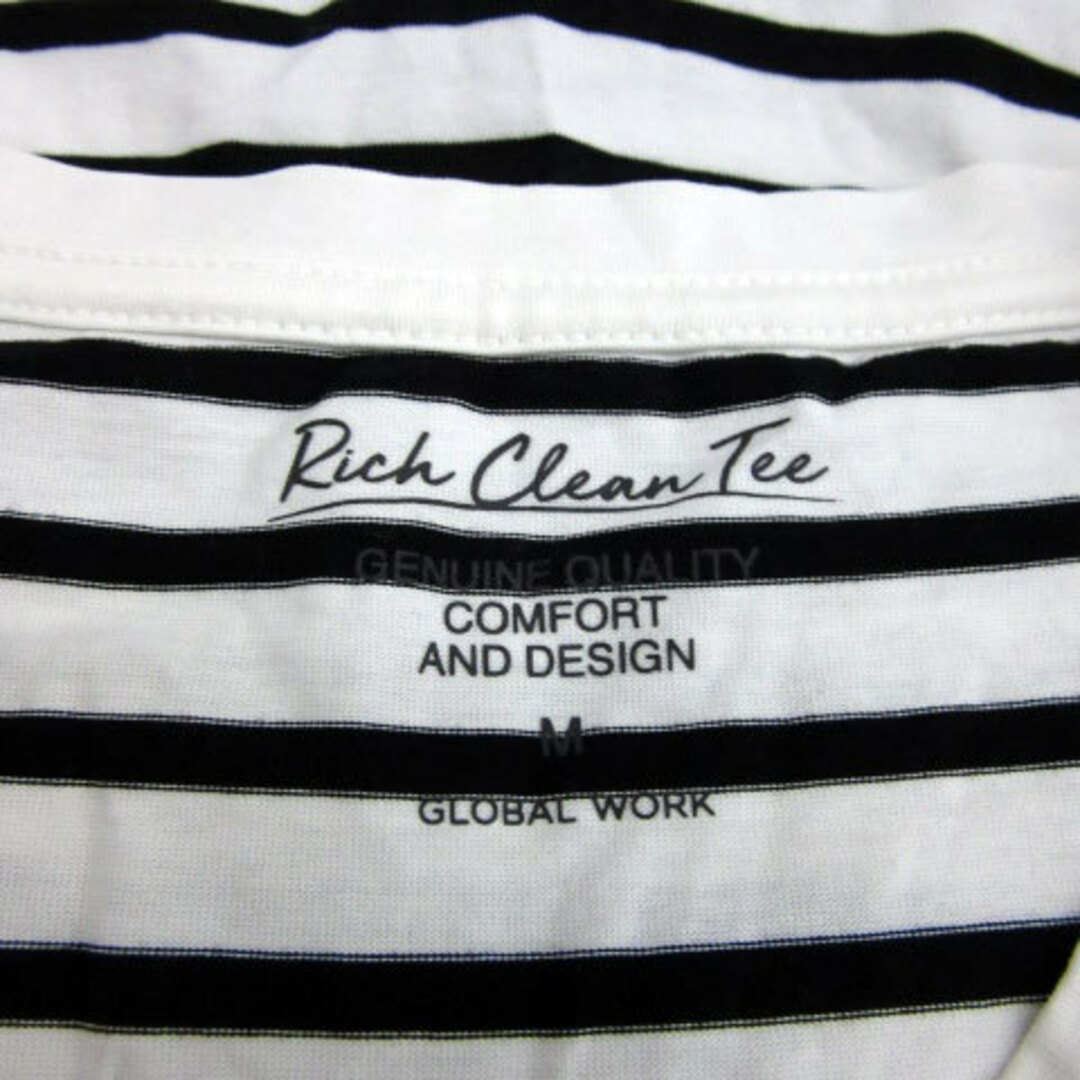 GLOBAL WORK(グローバルワーク)のグローバルワーク  Tシャツ カットソー 五分袖 ラウンドネック M 白 レディースのトップス(その他)の商品写真