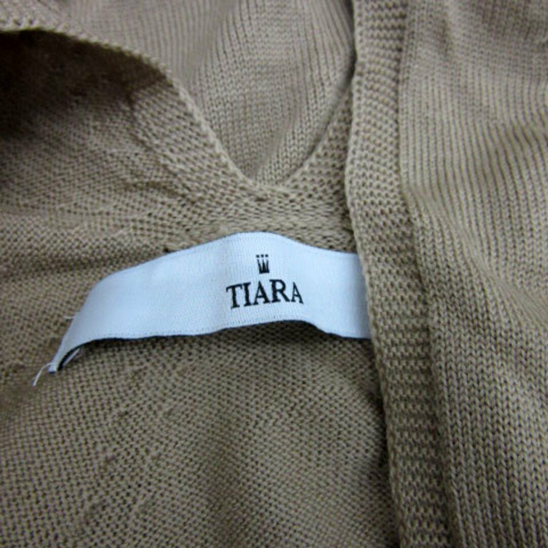tiara(ティアラ)のティアラ Tiara ニット カットソー 長袖 Vネック ウール ベージュ レディースのトップス(ニット/セーター)の商品写真