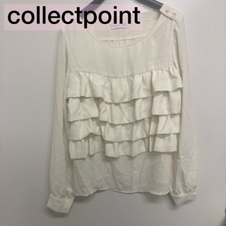 コレクトポイント(collect point)のコレクトポイント カットソー オフホワイト S collectpoint フリル(シャツ/ブラウス(長袖/七分))