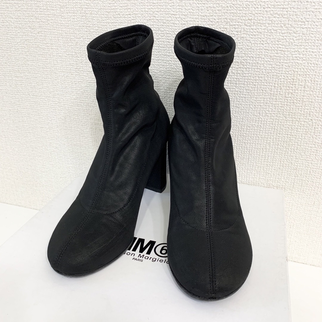 Maison Martin Margiela(マルタンマルジェラ)の【美品裏張り済】 マルジェラ Maison Margiela MM6 黒　レザー レディースの靴/シューズ(ブーツ)の商品写真