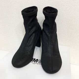 マルタンマルジェラ(Maison Martin Margiela)の【美品裏張り済】 マルジェラ Maison Margiela MM6 黒　レザー(ブーツ)