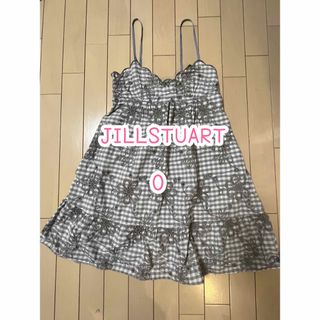 ジルスチュアート(JILLSTUART)のジルスチュアート/キャミソールワンピース/ギンガムチェック/グレー/0(ミニワンピース)