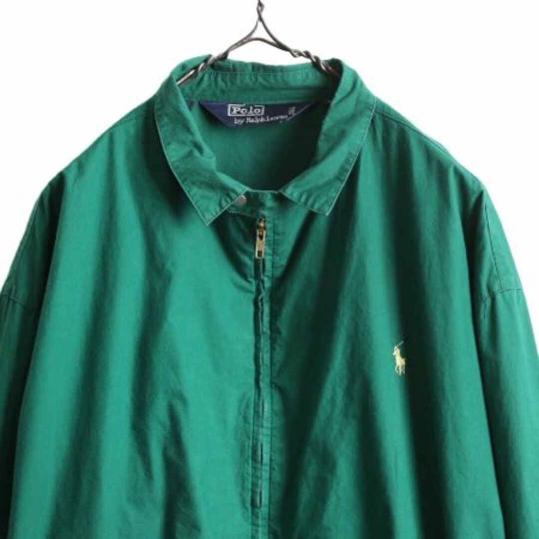 Ralph Lauren(ラルフローレン)の90s ポロ ラルフローレン コットン スイングトップ ジャケット XL 緑 メンズのジャケット/アウター(ブルゾン)の商品写真