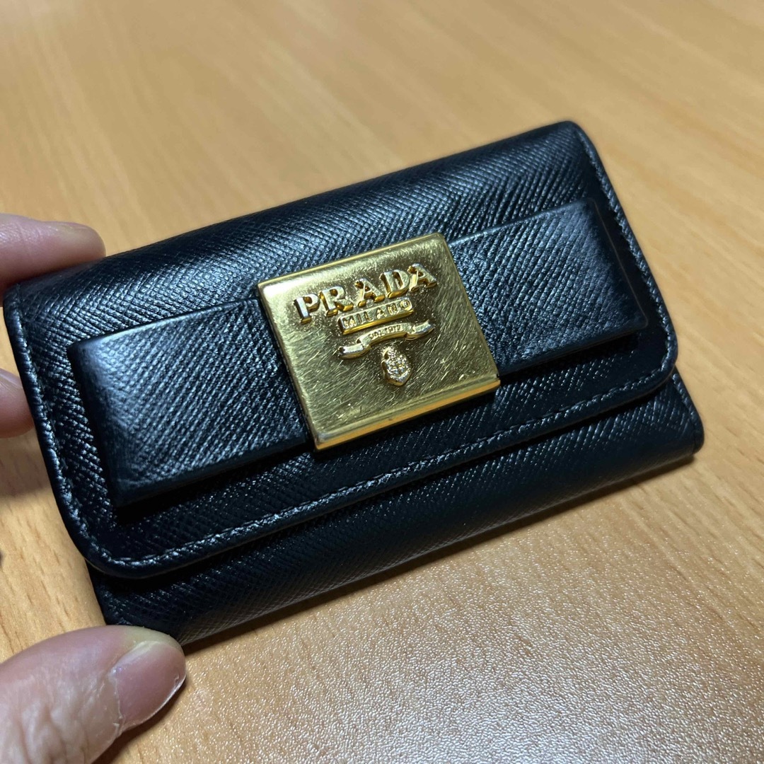 PRADA - 正規品 プラダ リボンキーケース 6連ブラックの通販 by F&M
