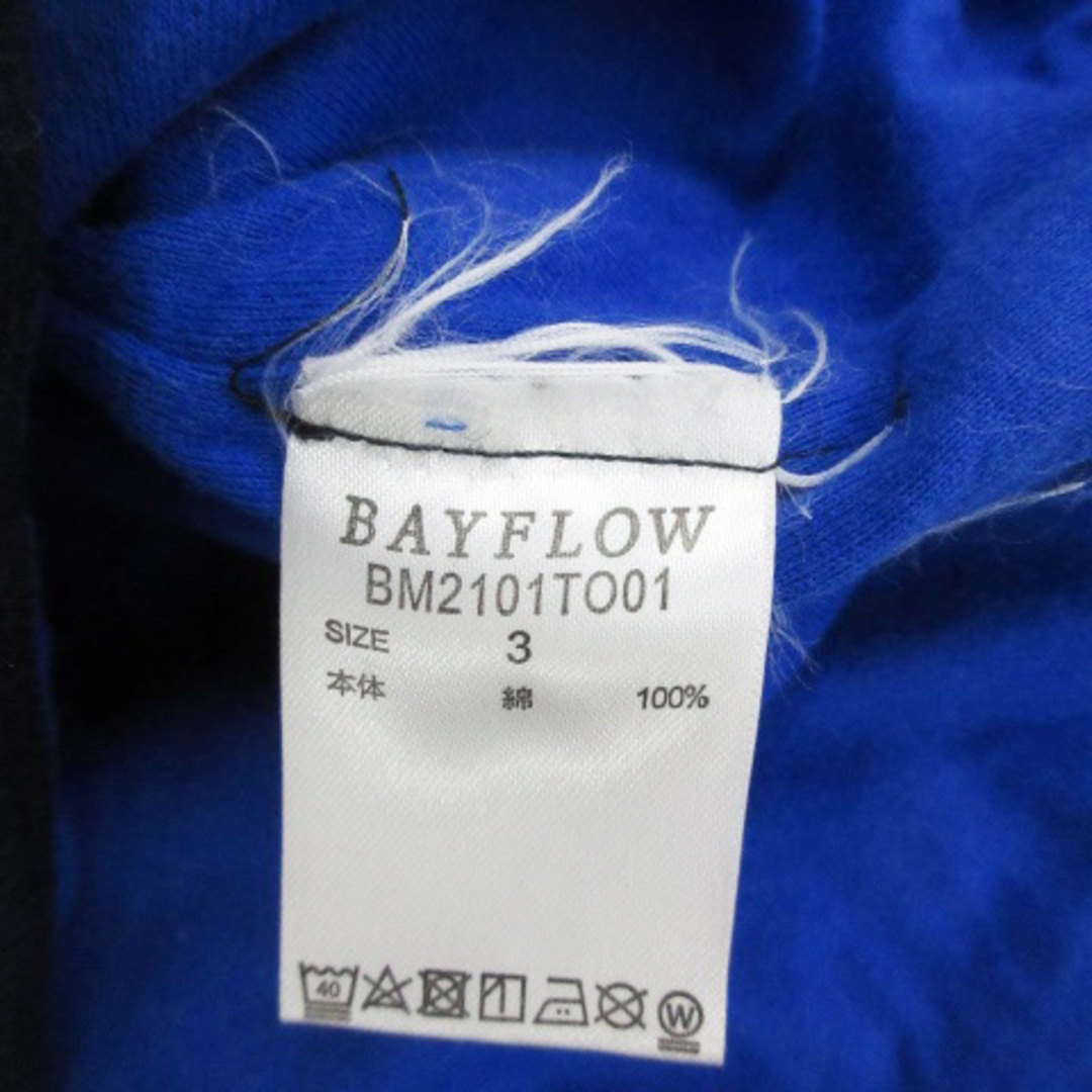 BAYFLOW(ベイフロー)のベイフロー BAYFLOW カットソー 長袖 ボーダー柄 3 紺 白 メンズのトップス(Tシャツ/カットソー(七分/長袖))の商品写真