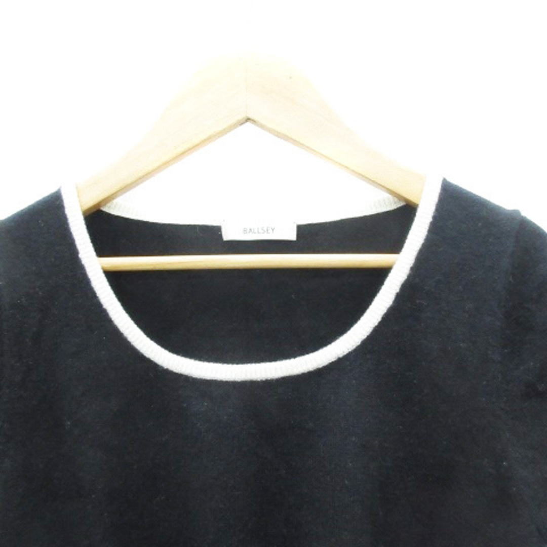 Ballsey(ボールジィ)のボールジー BALLSEY トゥモローランド ニット カットソー 半袖 黒 レディースのトップス(ニット/セーター)の商品写真