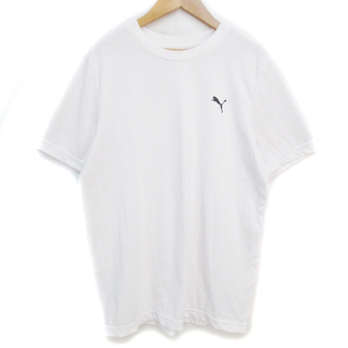 プーマ(PUMA)のプーマ Tシャツ カットソー 半袖 クルーネック ロゴプリント L 白 ホワイト(Tシャツ/カットソー(半袖/袖なし))
