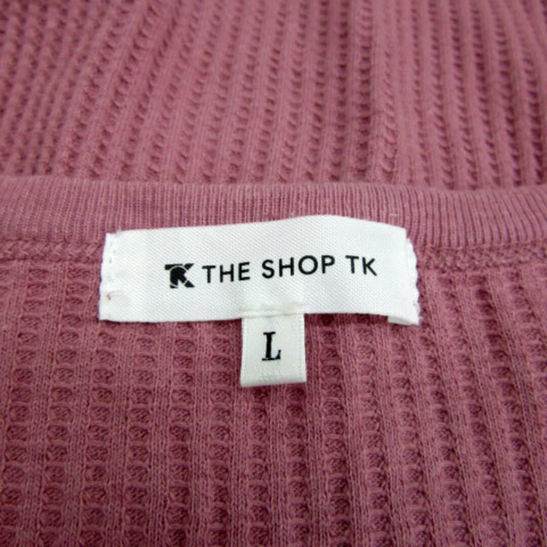 THE SHOP TK(ザショップティーケー)のザショップティーケー Tシャツ カットソー 長袖 ラウンドネック L ピンク メンズのトップス(Tシャツ/カットソー(七分/長袖))の商品写真