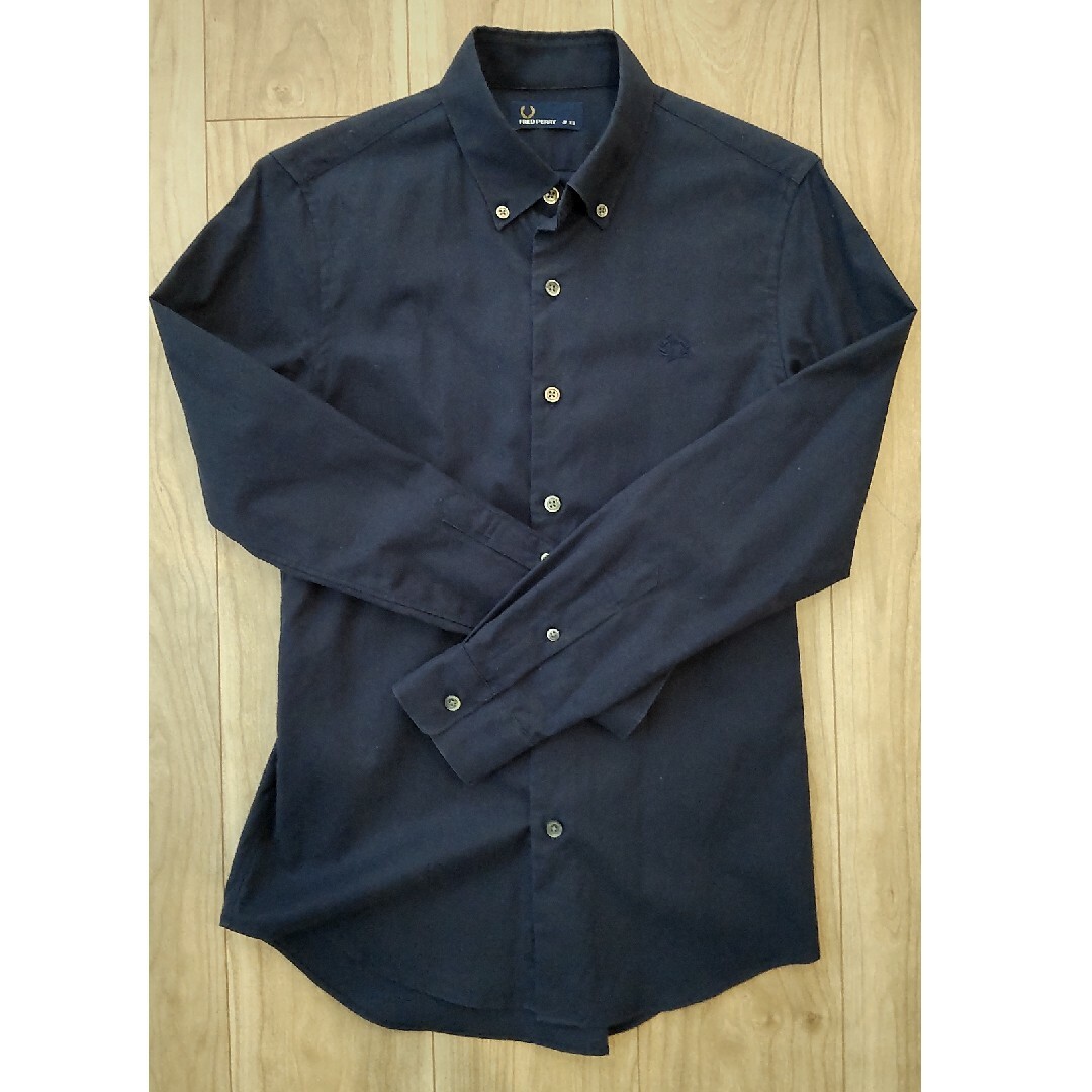 ストライプfred perry B.D Short Sleeve Shirt 黒