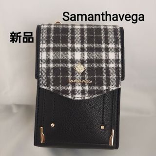 サマンサベガ(Samantha Vega)の☆新品☆サマンサベガ　ツイードダイヤカットスマホショルダーバッグ(ショルダーバッグ)