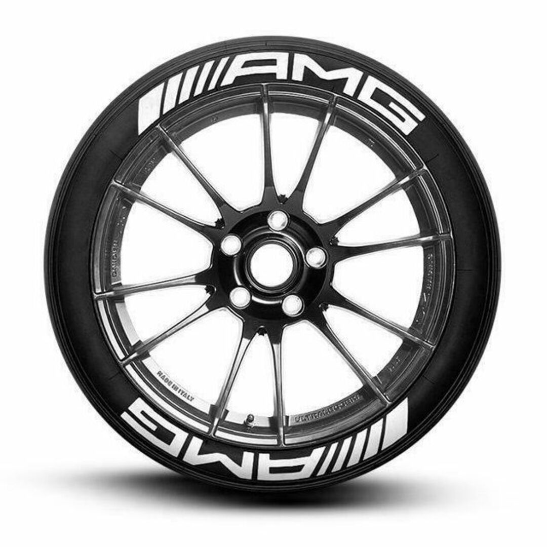 8部セット メルセデスベンツ AMG 3D タイヤレター ステッカー デカールw 自動車/バイクの自動車(タイヤ・ホイールセット)の商品写真