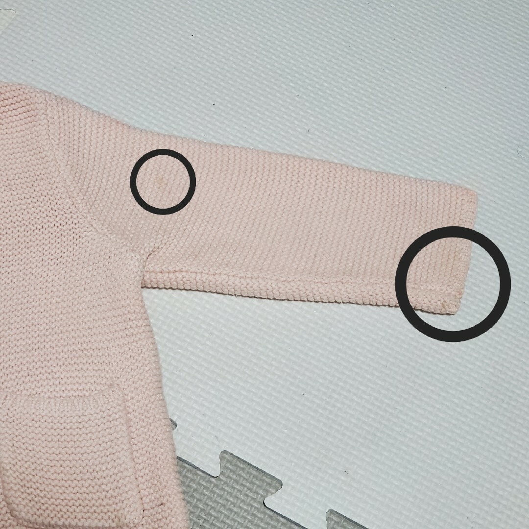babyGAP(ベビーギャップ)のbabyGAP くまみみカーディガン ピンク サイズ80 キッズ/ベビー/マタニティのベビー服(~85cm)(カーディガン/ボレロ)の商品写真