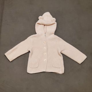 ベビーギャップ(babyGAP)のbabyGAP くまみみカーディガン ピンク サイズ80(カーディガン/ボレロ)