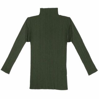 プリーツプリーズ イッセイミヤケ シャツ ワンピース プリーツ 長袖 緑 3