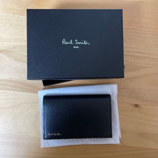 ポールスミス(Paul Smith)のPaul Smith ポールスミス 名刺入れ 黒 P754 【中古Aランク】(名刺入れ/定期入れ)