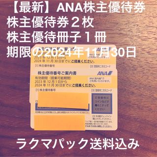 エーエヌエー(ゼンニッポンクウユ)(ANA(全日本空輸))のANA株主優待券2枚【最新】期限2024年11月30日(航空券)