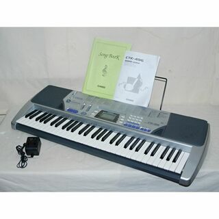 カシオ(CASIO)の美品 CASIO 電子キーボード 電子ピアノ CTK-496 ACアダプター付き(電子ピアノ)