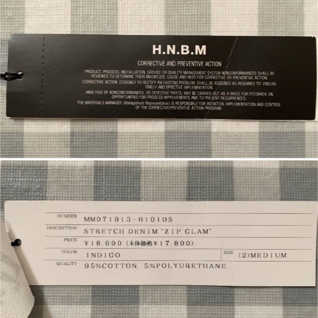 h.n.b.m(エイチエヌビーエム)のh.n.b.m エイチエヌビーエム ジーンズ ジーパン デニムパンツ 日本製 メンズのパンツ(デニム/ジーンズ)の商品写真