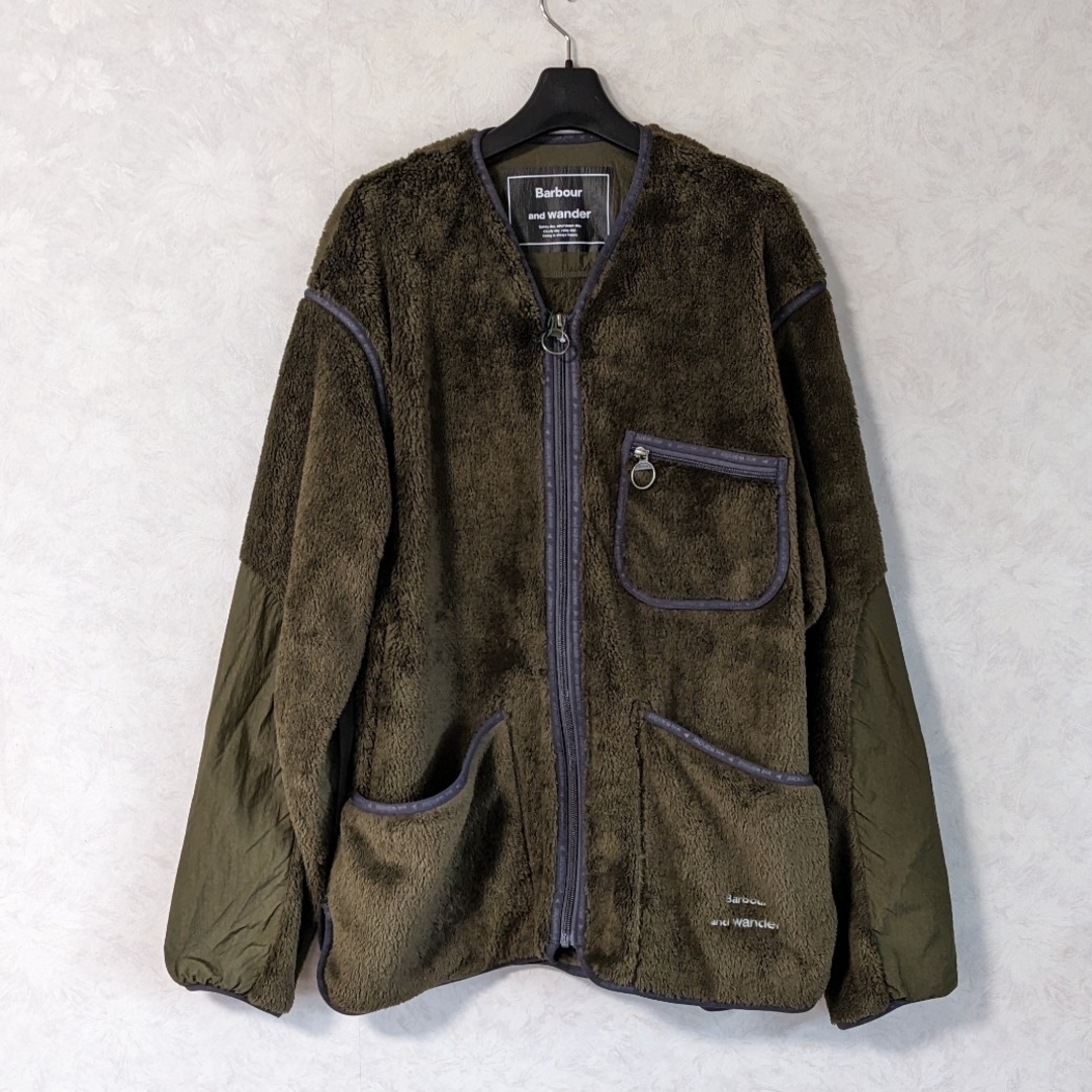 and wander - Barbour andwander コラボ フリース ジャケットオリーブ