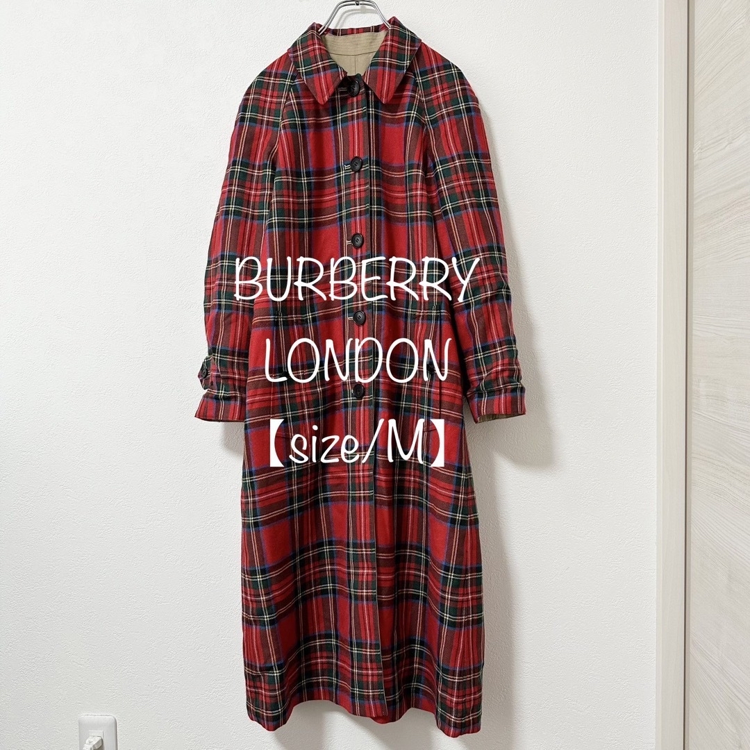 BURBERRY(バーバリー)のBURBERRY/バーバリー★リバーシブルコート★ベージュ★タータンチェック★M レディースのジャケット/アウター(ロングコート)の商品写真