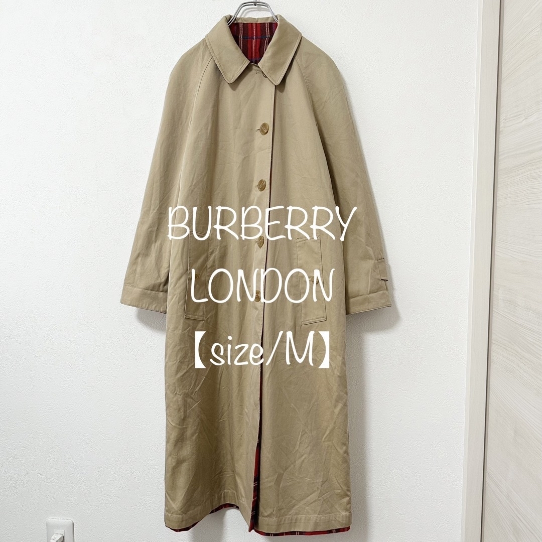 BURBERRY(バーバリー)のBURBERRY/バーバリー★リバーシブルコート★ベージュ★タータンチェック★M レディースのジャケット/アウター(ロングコート)の商品写真