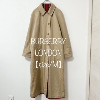 バーバリー(BURBERRY)のBURBERRY/バーバリー★リバーシブルコート★ベージュ★タータンチェック★M(ロングコート)