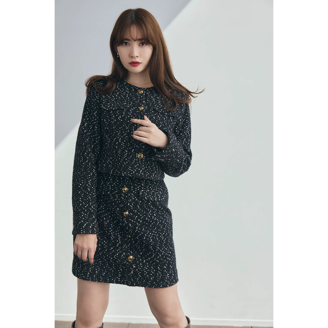 herlipto Mix Loop Tweed Dress-