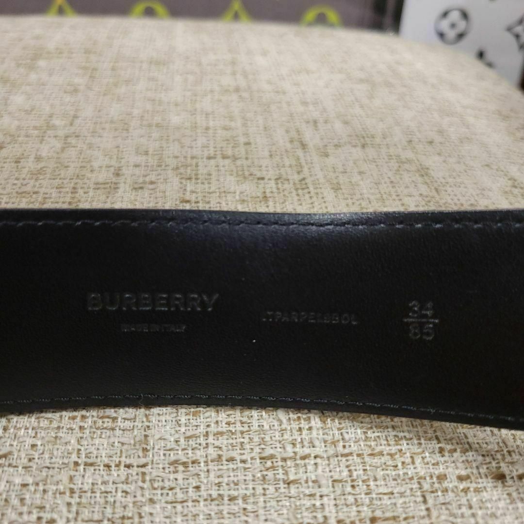 BURBERRY ゴールド×ブラック かっこいい ベルト スーツ パンツ