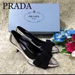 PRADA - プラダ PRADA パンプス ヒール バックル パテントレザー