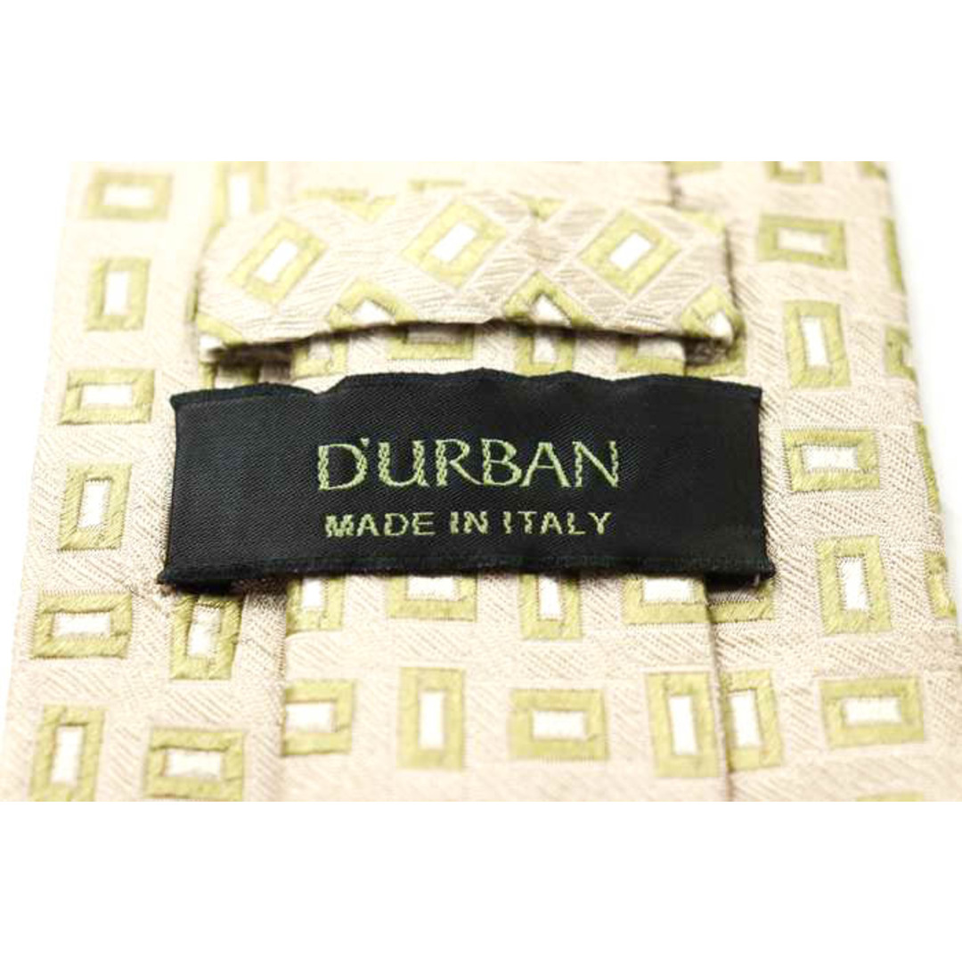 D’URBAN(ダーバン)のダーバン ブランド ネクタイ シルク 小紋柄 総柄 伊製生地 メンズ イエロー Durban メンズのファッション小物(ネクタイ)の商品写真