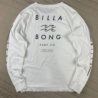 ビラボン(billabong)のビラボン ロンT ホワイト 袖ロゴ バックロゴ 胸ロゴ L(Tシャツ/カットソー(七分/長袖))