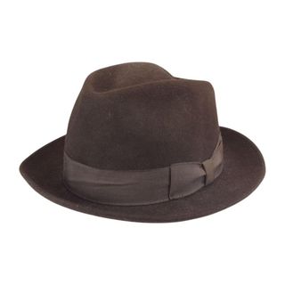 フジハット FUJI HAT 帽子 中折れ ハット ブラウン系 M【中古】(その他)