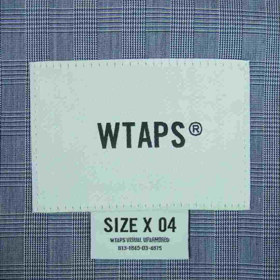 W)taps(ダブルタップス)のWTAPS ダブルタップス 23AW 232GWDT-SHM02 BD 02 LS COTTON BROADCLOTH TEXTILE PROTECT チェック ボタンダウン 長袖 シャツ グレイッシュブルー系 04【新古品】【未使用】【中古】 メンズのトップス(シャツ)の商品写真