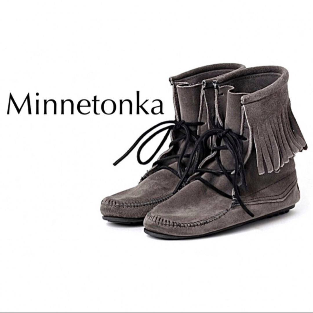 Minnetonka(ミネトンカ)の【美品】Minnetonka  フリンジ モカシン ブーツ レディースの靴/シューズ(スリッポン/モカシン)の商品写真